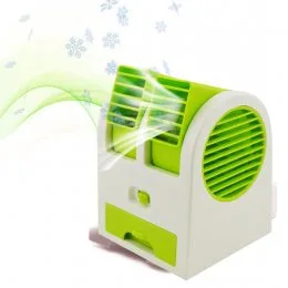 Міні-кондиціонер Conditioning Air Cooler USB Electric Mini Fan, Зелений