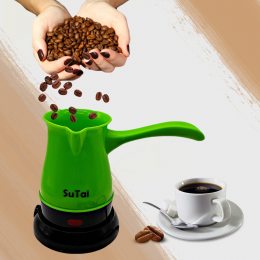Электрическая кофеварка-турка Su Tai 168 0,5 л 600 Вт, Зеленый