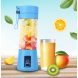 Портативный блендер - шейкер Smart Juice Cup Fruits USB для коктейлей и смузи 4 ножа, Голубой