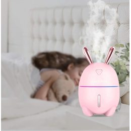 Зволожувач повітря та нічник Humidifier Rabbit Y105 200 мл, Рожевий
