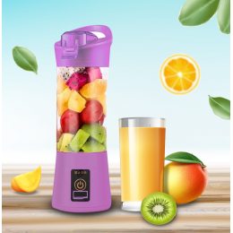 Портативный блендер - шейкер Smart Juice Cup Fruits USB для коктейлей и смузи 4 ножа, Фиолетовый