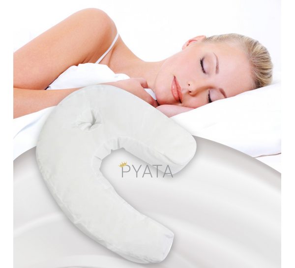 Ортопедическая подушка Comfort Side Sleeper с отверстием для уха, Белая