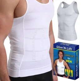 Стягуюча білизна майка чоловіча коригуюча Slim-n-Lift - XL, Біла