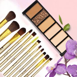 Профессиональный набор кистей для макияжа Kylie Jenner Make-up brush Gold set , 12 шт (509)