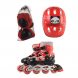 Дитячі розсувні ролики з дитячим захистом та комплектом перестановки коліс, Червоний (ARSH)