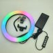 Кольцевая цветная rgb LED лампа для профессионального освещения со штативом в комплекте 210 см SOFT LIGHT RING 8 цветов 26 см