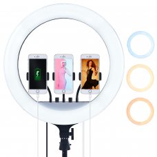 Кільцева LED лампа з пультом ДУ і 3 тримачами для телефону SLP-G500 (36 см) (626)
