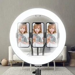 УЦЕНКА! Мощная Кольцевая Лампа 46 см Ring Light YQ460 + 3 держателя для телефона 