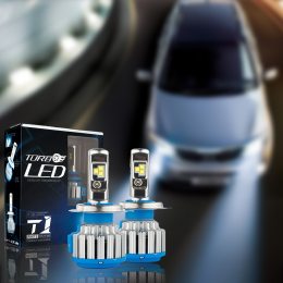 Светодиодные LED лампы TurboLed T1 H4 для автомобиля 6000K, 3500 Lm (259)