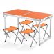 Усиленный стол для пикника раскладной с 4 стульями Easy Camping Оранжевый