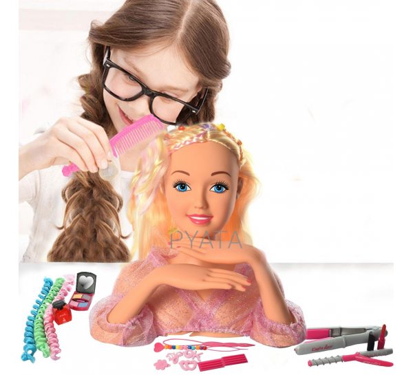 Лялька манекен DEFA для зачісок з косметикою та аксесуарами для дівчинки RL 8415, 23 см