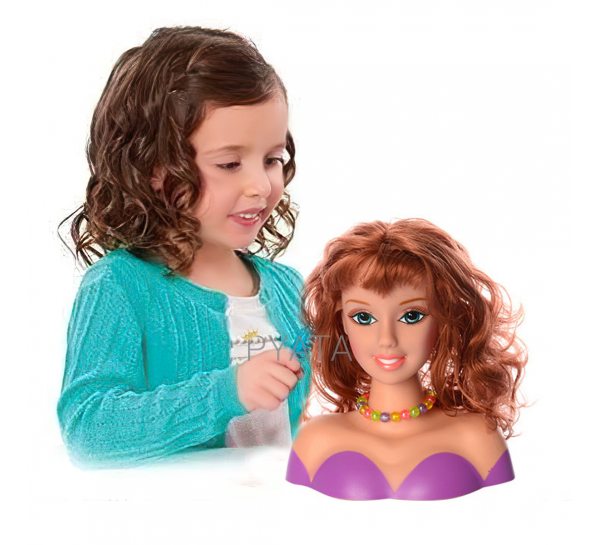 Ігровий набір для дівчинки лялька манекен для зачісок з аксесуарами 24х26х11см