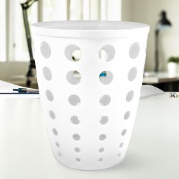 Пластиковий кошик для паперу "Алеана" Євро Білий 13.5 л (DRK)