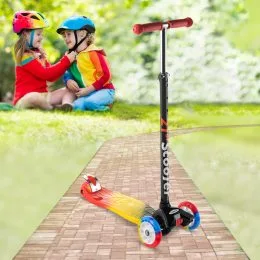 Самокат детский Best Scooter 0072Е, колёса PU светятся, Красно-желто-черный (ARSH)