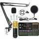 Студійний комплект для запису EL-V10 з мікрофоном та звуковою картою з вітрозахистом (237)