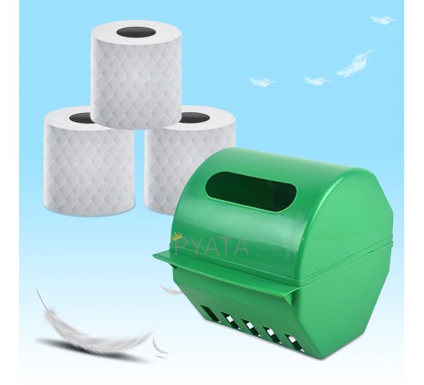 Тримач пластиковий для туалетного паперу настінний Зелений (DRK)