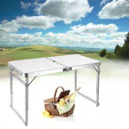 Усиленный стол туристический раскладной для пикника/рыбалки 120х60 см, Белый