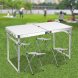 Посилений стіл для пікніка розкладний з 4 стільцями Easy Camping Білий