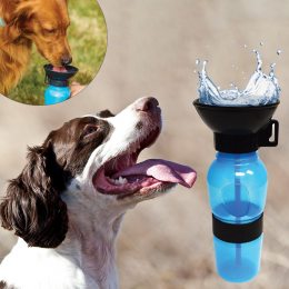 Переносна пляшка-поїлка для собак Aqua Dog 550 мл, Синя
