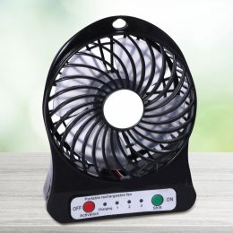 Настільний міні вентилятор Snowflake fan 4 Вт 14x10.5x4.2 см, Чорний