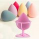 Спонж-яйцо для нанесения макияжа на подставке-ножке, цвета в ассортименте (2049)
