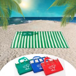 Пляжный коврик с ручками для переноски 90х170 см, Синий, Красный, Зеленый (ARSH)