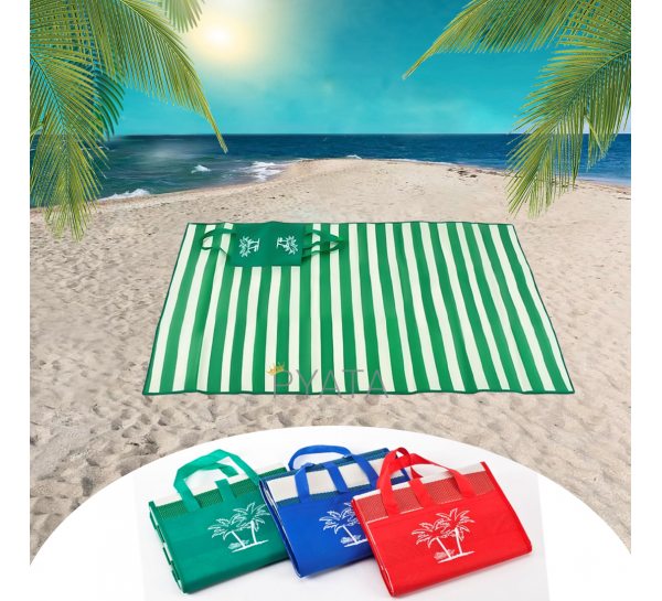 Пляжний килимок з ручками для перенесення 120х170 см, Синій, Червоний, Зелений (ARSH)