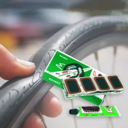 Ремкомплект RS 2401 резиновые латки + клей для ремонта шин велосипедных и резиновых изделий, 24 шт (2020)
