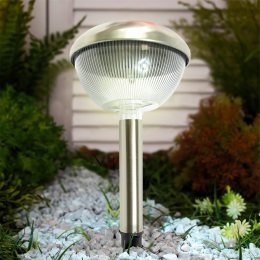 Cветильник садовый подсветка дорожки на солнечной батарее, диаметр 11 см (2020)