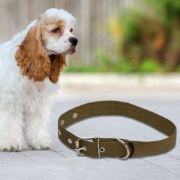 Ошейник для собак одинарный брезент №139, 25 мм - длина 47 см (2021)