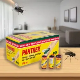 Липка стрічка Пантера (Panther) з аттрактантом для лову мух