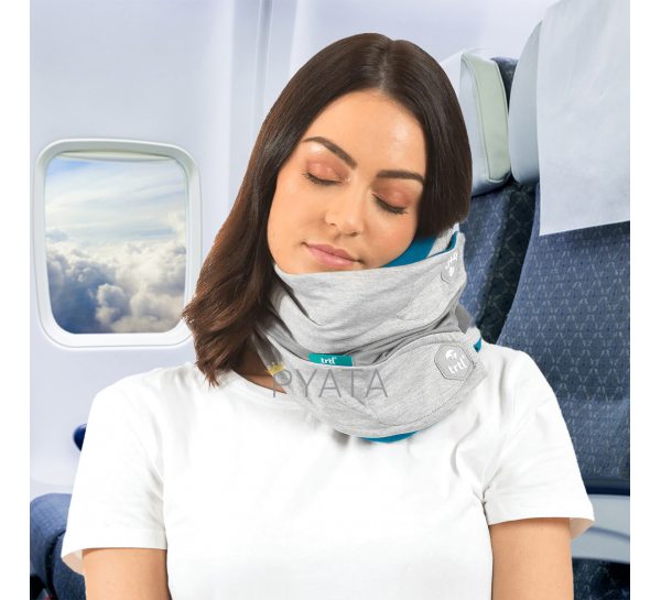 Шийна дорожня подушка шарф Travel Pillow Plus, синя