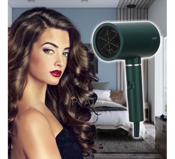 Професійний портативний фен VGR V 431 для укладання волосся, 1800 Вт, зелений