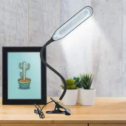 Гнучка настільна LED-лампа з прищіпкою, USB, 24 світлодіоди