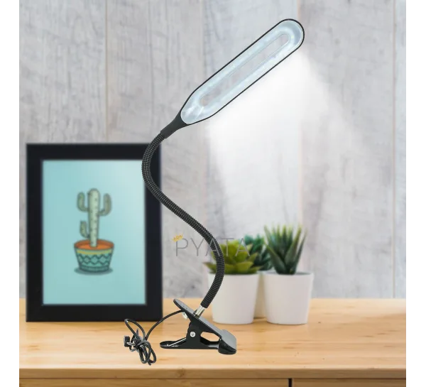 Гибкая настольная LED-лампа с прищепкой, USB, 24 светодиода