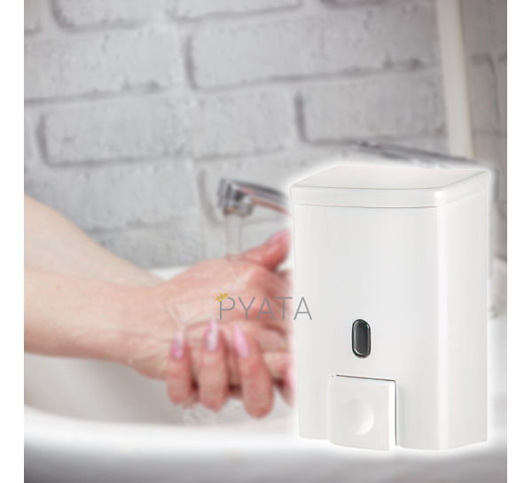 Пластиковый дозатор для антисептиков и жидкого мыла Doly 500 мл, белый (2339)