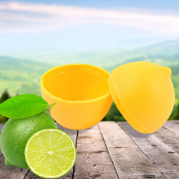 Контейнер у формі лимона для зберігання лимона або лайма, пластиковий (2339)