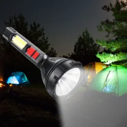 Ручний туристичний ліхтарик Bailong BL-850-LM+COB, чорний