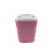 Набір предметів Ажур для ванної, дозатор мила + склянка для зубних щіток, рожевий (2339)