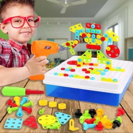 Детский винтовой конструктор Creative Double Sided Box, с шуруповертом, 252 детали