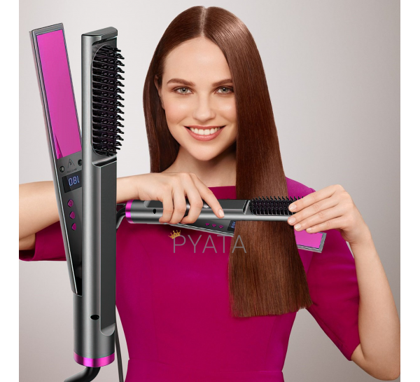 Керамическая плойка-выпрямитель для волос Hair Straightener 3in1 (212)