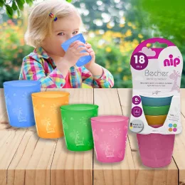 Набір дитячих стаканів для пиття Nip 37061, кольорові, 4 шт (TK)