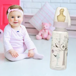 Пластикова дитяча пляшечка для годування NIP 35006, ортодонтична соска, антиколікова, латекс, від 6 місяців, середній потік (TK)