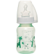 Пластикова дитяча пляшечка для годування NIP 35034, 125 мл, ортодонтична соска, антиколікова, латекс, 0-6 місяців, повільний потік (TK)