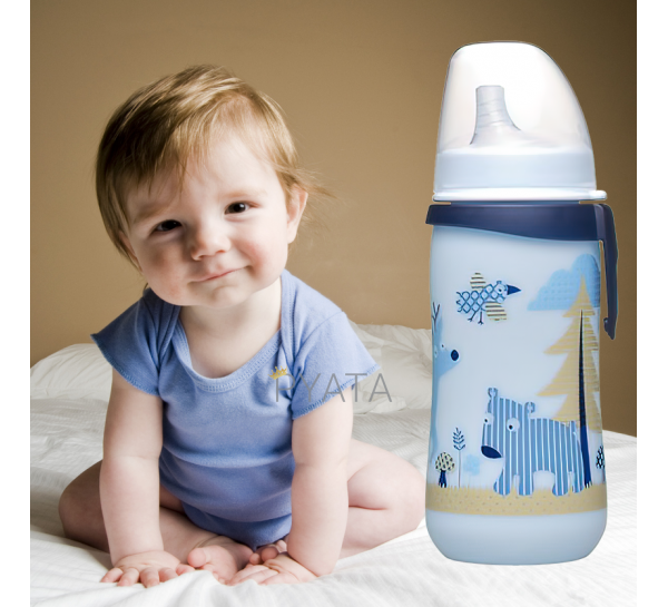 Детская бутылочка с широким горлышком Nip 35049, 330 мл, пластиковая, Actiflex (TK)