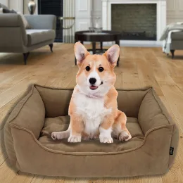 Лежанка Mamo Pets Simple, для котів та собак, M 60*45, спальне місце 50*35, бежева