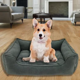 Лежанка Mamo Pets Simple, для котів та собак, M 60*45, спальне місце 50*35, темно-сіра