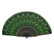 Красочный цветной веер с узором, цвета в ассортименте, 23,5*43 см