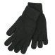 Зимові робочі ХБ рукавички, подвійні, чорні, без точки ПВХ (TMK)