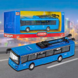 Ігровий металевий автомобіль інерційний Тролейбус, 1: 72 гумові колеса в коробці (IGR24) 6407E